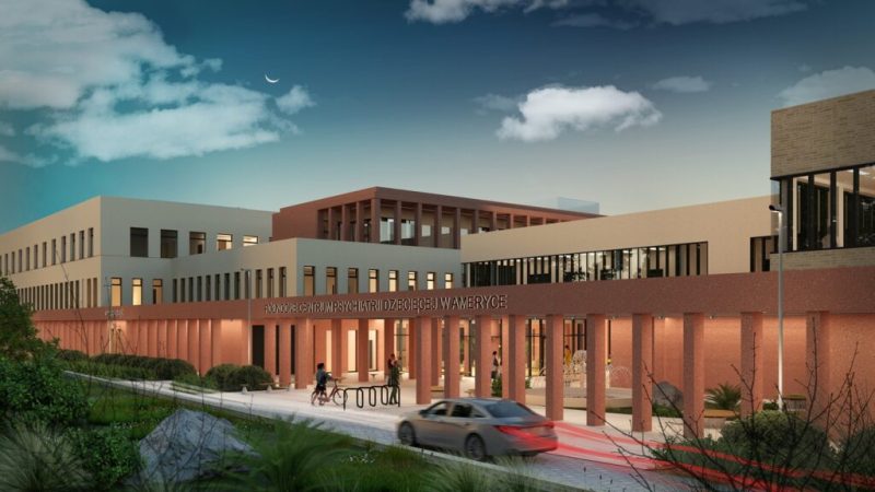Północne Centrum Psychiatrii Dziecięcej w Ameryce- wizualizacja